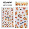 Pegatina para Uñas Ruyi de Caqui de Otoño Relieve 5D Hoja de Arce Tridimensional Caqui Pegatina para Arte de Uñas DIY Accesorios Estilo Hg