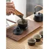 Juego de Té Chino Set para Sala de Estar en Casa Oficina Simple Cerámica Barro Negro Tetera Taza de Té Juego Pequeño Juego de Té Kung Fu