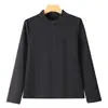 Top de forro polar para mujer, amigable con la piel, con media cremallera y cuello alto, para otoño e invierno, técnico, térmico, de manga larga, para exteriores, casual, ropa interior, venta al por mayor
