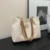 Bolso tote para el día a día de comercio exterior, nuevo y moderno bolso de hombro transfronterizo, gran capacidad, diseño simple y retro estampado, bolso para mujer