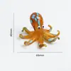 Adornos Decorativos de Pulpo Flamenco Adornos Creativos de Dibujos Animados Lindos Adornos de Escritorio Animales de Vidrio
