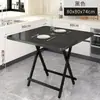 Mesa plegable para uso doméstico, mesa de comedor portátil simple, mesa cuadrada para apartamentos de alquiler, mesa de comedor minimalista de tamaño pequeño