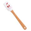 Espátula Pequeña de Silicona con Mango de Madera Utensilio Doméstico para Mantequilla Espátula Dividida para Mantequilla Herramienta para Hornear de Navidad