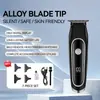 Cortador de Cabelo Profissional Novo Transfronteiriço Display Digital LCD Recarregável Aparador de Cabelo Elétrico Gravação Cabeleireiro Tesouras de Corte de Cabelo Cabeça de Óleo Clipper Elétrico