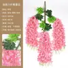 Flores de Glicinia Artificiales para Decoración de Bodas, Enredaderas de Flores de Frijol Colgantes Falsas, Decoración de Techo de Pasillo Largo, Densos Ramilletes de Flores Artificiales Inmortales