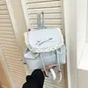 Mochila Pequena Fashionável com Textura Casual Simples e Design de Nicho Simples Mochila Feminina Novo Estilo Outono e Inverno 2025