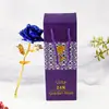 Flor de Rosa de Oro de 24 Quilates Regalo Navideño para Pareja DIY Caja de Regalo de Rosa de Pan de Oro con Flores Suministro de Exportación