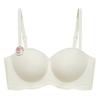 Sutiã de Renda sem Fio tipo Bandeau, Sutiã Feminino Meia-Taça Push-Up Antiderrapante, Alças Removíveis Anti-Exposição