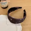 Goma para el pelo floral con forma de corazón artístico estilo vintage coreano color café para niñas, que ofrece un look de alta gama, elegante y a la moda
