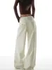 Jeans de pierna ancha color albaricoque de tiro bajo estilo americano para mujer, nueva colección otoño 2026, blancos, de corte holgado, adelgazantes y fluidos, pantalones de pierna recta