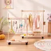 Perchero Móvil de Pie para Niños, Colgador de Tablero Oceánico para Apartamentos Pequeños, Perchero Simple para el Hogar, Estante de Exhibición para Tienda de Ropa Infantil