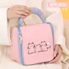 Bolsa de Maquillaje Portátil Linda de Alto Valor Bolsa de Tocador de Viaje de Gran Capacidad Bolsa de Almacenamiento de Productos para el Cuidado de la Piel con Gato de Dibujos Animados