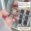 Accesorios japoneses para decoración de uñas, minibolas de acero pequeñas, metal plateado y dorado, 6 paquetes, tamaño mixto 0,4, decoración de uñas.
