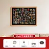 Tablero de Exhibición con Imán para Refrigerador Personalizable con Pizarra Magnética para Almacenamiento en Pared, Colección de Marcos de Fotos y Tablero de Fondo para Montar en Pared
