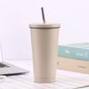 Taza de Acero Inoxidable con Popote Amazon Taza de Café al Vacío de Gran Capacidad Regalo para Coche Taza Termo Venta al por Mayor Estilo Deportivo