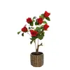 Flores artificiales, rosas, bonsái grande, flores artificiales de alta gama, decoraciones de interior, suministro directo de flores artificiales de seda, plantas artificiales en maceta