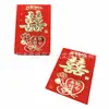 Novo Modelo 2025 100 Yuan 30K Papel Fluorescente Duas Cores Folha de Ouro em Relevo Envelopes Vermelhos para o Festival da Primavera, 6 Peças/Pacote