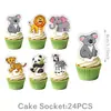 Os melhores produtos de mesa descartável com tema de animais da selva da Amazon: pratos de papel, copos de papel, guardanapos de papel e conjunto de suprimentos para decoração