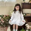 Vestido para niña, nuevo y elegante vestido tipo camisa para niños, otoño 2026, moderno vestido estilo universitario para bebé niña, versión coreana