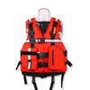 Chaleco salvavidas de gran flotabilidad con tira reflectante de panal rojo engrosado de 190 N y almohadilla para prevención de inundaciones y rescate de emergencia.