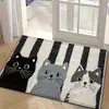 Alfombra de Cristal Popular de Dibujos Animados Navideños para Baño, Entrada y Uso en el Hogar, Resistente al Desgaste, Resistente a la Suciedad, Antideslizante