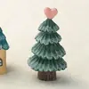 Adornos Lindos Navideños Hechos a Mano Papá Noel Reno Decoración de Árbol de Navidad Escritorio Pequeños Adornos de Resina Manualidades