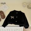 Ningli Roupas Infantis Meninas Conjunto de Suéter 2025 Outono Novo Estilo Coreano Infantil Casual Tops Saia Roupas de Bebê