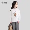 Fábrica de Roupas Infantis Xiaofit 2026 Nova Camiseta de Manga Longa de Outono para Meninas, Blusa Casual para Crianças Maiores, Roupa Infantil