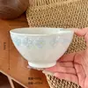Cerámica de Color Crema Estilo Curativo Flor de Cerezo Vajilla de Cerámica Plato de Cerámica Repujado para Uso Doméstico, Plato Individual para Desayuno Postre, Plato para Aperitivos