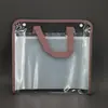 Bolsa de mão sanfonada transparente em PVC Pasta para folha de teste A4 Bolsa de armazenamento sanfonada à prova d'água de grande capacidade com 13 camadas