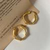 Pendientes de aro geométricos dorados esmerilados con diseño de nicho, elegantes y con hebilla para las orejas, para mujer, 2023.