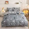 Juego de cuatro piezas de algodón con estampado de aloe vera 2026, juego de tres piezas para dormitorio de estudiante, sábana individual y funda de edredón