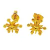 Pendientes de girasol chapados en oro de temperamento para mujer, moda, estrellas frescas, nicho, joyería para orejas de alta gama, fabricantes de origen, venta al por mayor