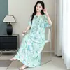 Pijamas para Mujer Verano Mediana Edad y Adulto Mayor Camisón de Algodón Seda Se Puede Usar Afuera en Verano para Madres Talla Extra Talla Grande Falda de Algodón Artificial