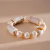 Pulsera Patchwork Circular de Acrílico Transfronteriza Europea y Americana, Sencilla y de Moda, Pulsera Versátil, Joyería Personalizada de Gama Alta de Nicho