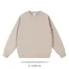 Sudadera de cuello redondo de forro polar engrosado de 350 g, corte holgado y cálida, color liso, unisex, personalizable con impresión de logotipo