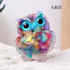 Ornamentos de Coruja em Resina com Pedras Naturais de Cristal Vendendo Bem no Exterior, Artesanato de Cristal, Figuras de Animais, Atacado Decorativo