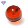 Cuentas redondas de circonio naranja con gema Huagang, cuentas de circón con medio agujero, piedra desnuda perforada, cuentas de luz CZ, joyería DIY al por mayor