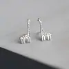 Pendientes de botón pequeños, únicos, lindos, minimalistas y de plata de ley 925 con diseños creativos, estilo elegante y atractivo versátil - perfectos para mujeres