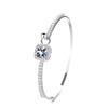 Pulsera de Bolso Cuadrado de Explosiones en Vivo para Mujer Imitación Moissanita Lujo Ligero a la Moda Exquisita Circonita Micro-incrustada Joyería de Apertura Simple