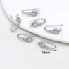Pendientes de Gancho para Oreja en Forma de U con Perlas Incrustadas de Diamantes y Recubrimiento de Oro de 18 Quilates que Conserva el Color Accesorios de Pendientes Hechos a Mano para Bricolaje A02