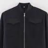 Comercio Exterior Transfronterizo Ropa de Mujer Primavera 2026 Estilo Europeo y Americano Cuello Alto Sin Mangas Bolsillo Decoración Cremallera Chaqueta para Mujer C4250868