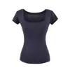 Camiseta Branca Pura Desejo Levemente Transparente com Decote U e Manga Curta para Mulheres, Nova de Verão Slim Fit, Top Fino Sexy e Doce para Meninas Spicy