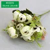 Buquê de simulação pequena margarida dança flor artificial decoração pequeno ramo flor de plástico calha de flor de casamento arranjo de flores flor de seda prímula