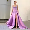 2027 Moda Femenina Europea y Americana Nueva de Primavera y Verano Vestido Profundo en V con Tirantes de Lentejuelas Vestido Largo Sexy con Abertura
