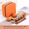 Juego de Té Kung Fu de Viaje traje Bolsa Portátil para Exterior Hogar Tetera Simple Juego de Regalo para Vacaciones Logotipo