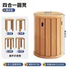 Los taburetes de madera maciza se pueden apilar para uso doméstico, usar como taburetes apilables de combinación de almacenamiento, taburetes pequeños para restaurantes y como taburetes de repuesto para invitados en la mesa de centro.