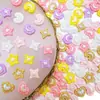 Nuevos Accesorios para Uñas Serie Cielo Estrellado, Estrellas y Luna, Formas Geométricas Versátiles, Decoraciones para Uñas y Cabello en Forma de Corazón, Accesorios de Resina