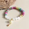 Pulseira de contas de ábaco coloridas com design original, vaso pendurado, palavra da sorte, nuvem, fivela segura, pulseira nova, estilo chinês, moda nacional