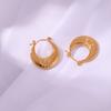 Aretes retro transfronterizos para mujer con presión de aceite, de alta gama, europeos y americanos, de acero inoxidable, titanio, joyería, aretes de venta caliente, ventas directas